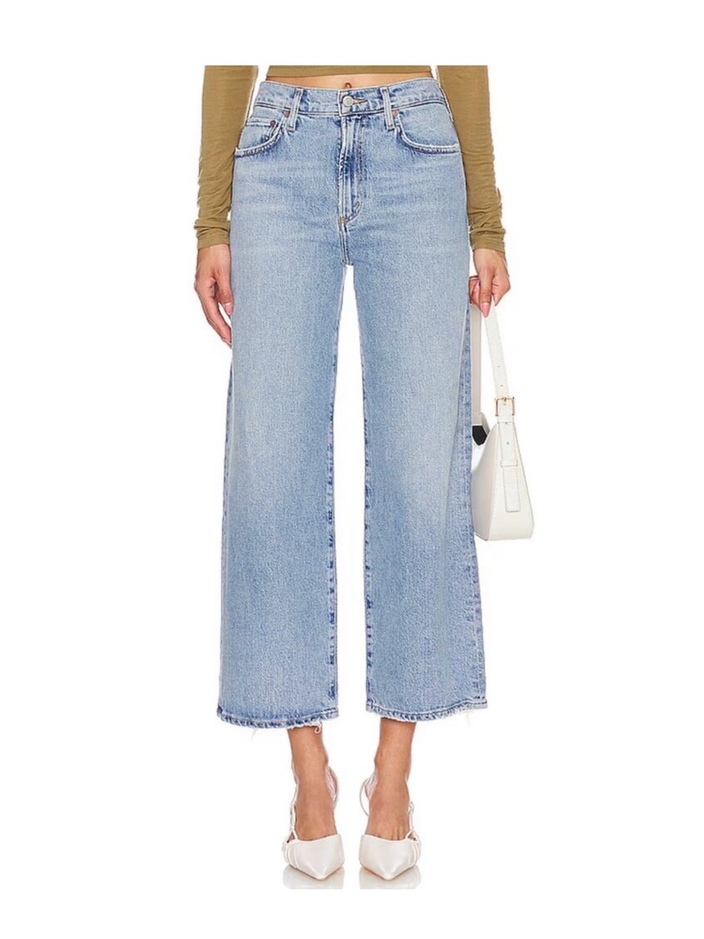 Brand New-NWT AGOLDE ‘Harper Crop’ Mid Rise Wide-Leg Jeans